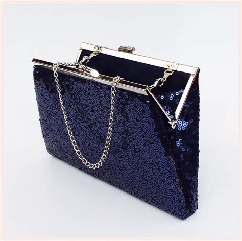 navy blue evening clutch bag.